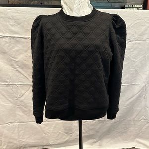 Tuckernuck Sport Quilted Puff Sleeve Sweatshirt Sz xl